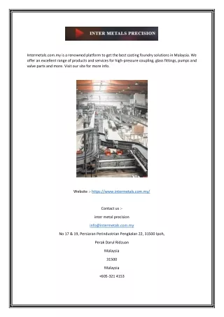 intermetals com my is a renowned platform
