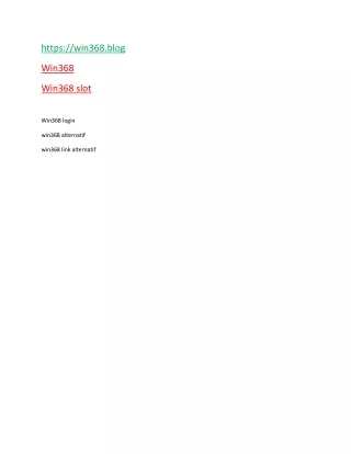 https win368 blog
