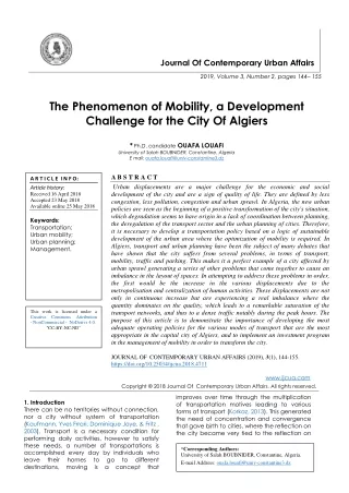 journal of contemporary urban affairs