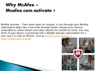 why mcafee mcafee com activate