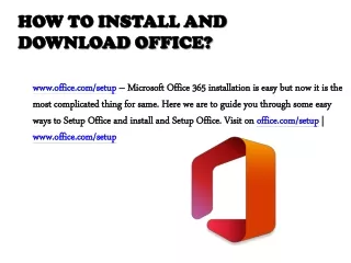 how to install and download office