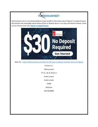 Fxgrow No Deposit Bonus | Fxbonusmeet.com