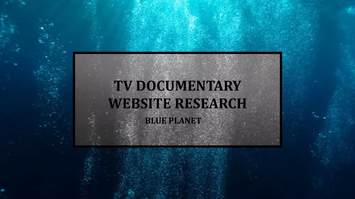 tv documentary website research