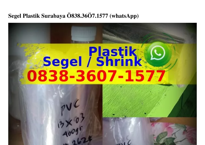 segel plastik surabaya 838 36 7 1577 whatsapp