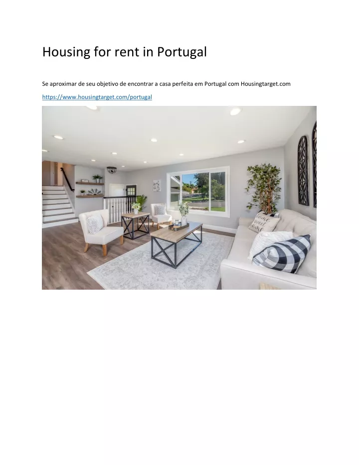 housing for rent in portugal