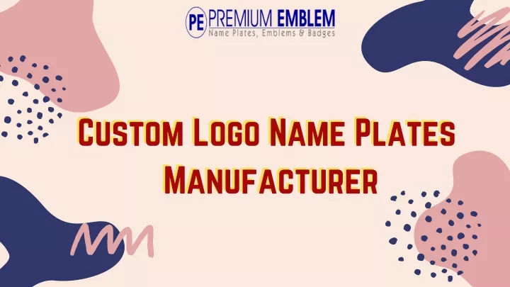 custom logo name plates manufacturer manufacturer
