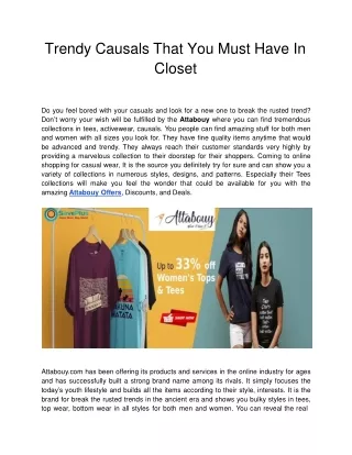 trendy causals that you must have in closet