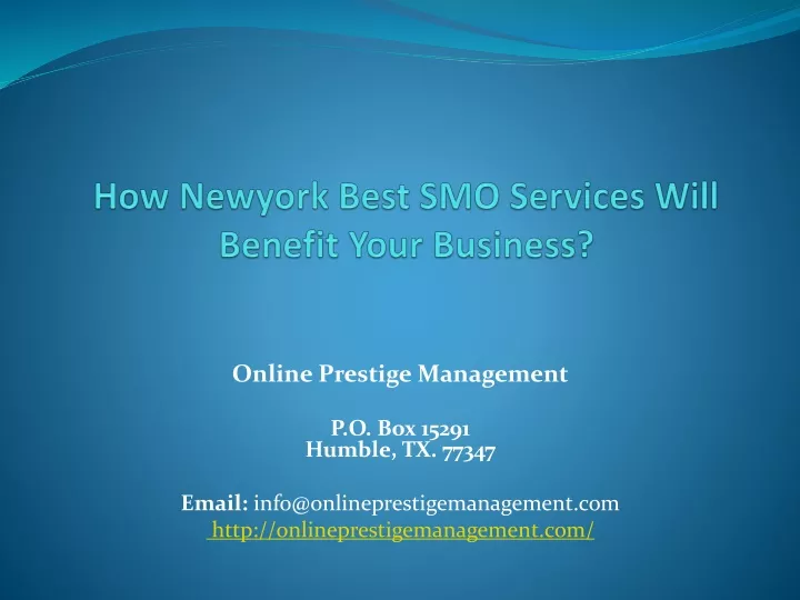 how newyork best smo services will benefit your business