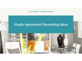 Studio Apartment Decorating Ideas