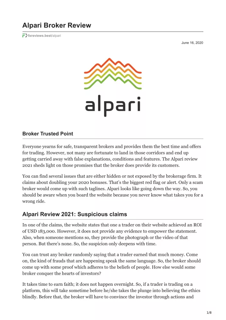 alpari broker review