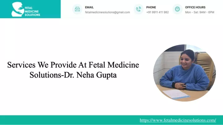 services we provide at fetal medicine solutions