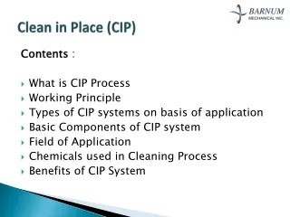 clean in place cip