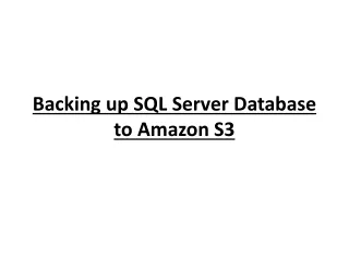 SQL Server To S3