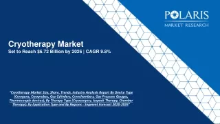 cryotherapy market set to reach 6 72 billion by 2026 cagr 9 8