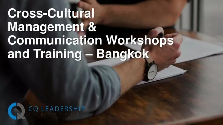 cross cultural management communication workshops
