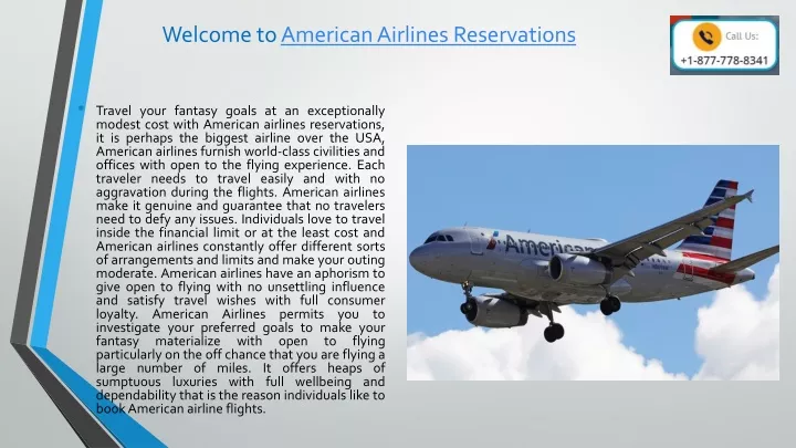 welcome to american airlines reservations