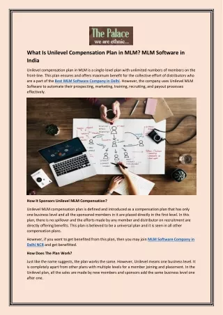 What Is Unilevel Compensation Plan in MLM? MLM Software in India