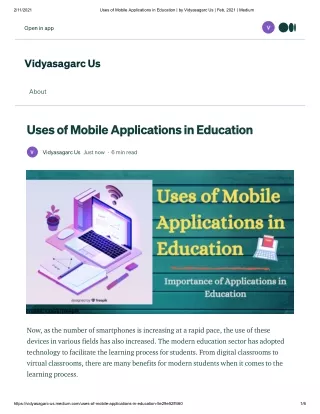 Uses of Mobile Applications in Education
