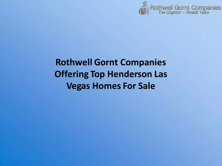 rothwell gornt companies offering top henderson