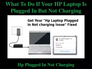 what to do if your hp laptop is plugged