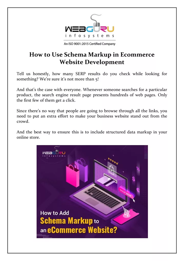 how to use schema markup in ecommerce website