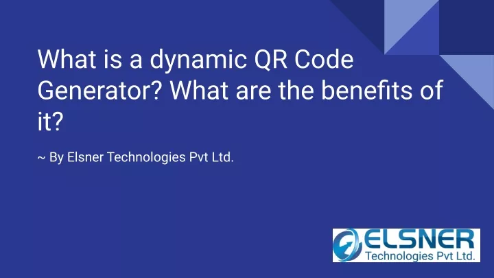 what is a dynamic qr code generator what