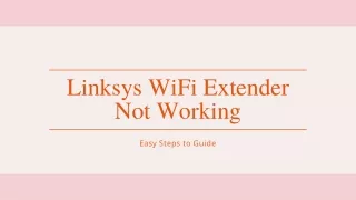 linksys wifi extender not working