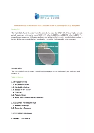 exhaustive study on implantable pulse generator