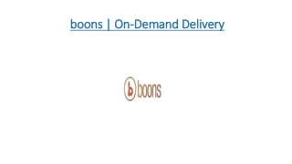 boons on demand delivery