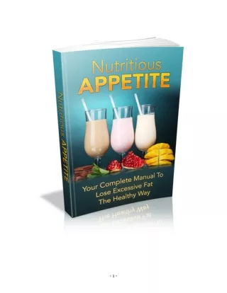Nutritious appetite- weight loss