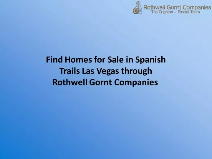 find homes for sale in spanish trails las vegas