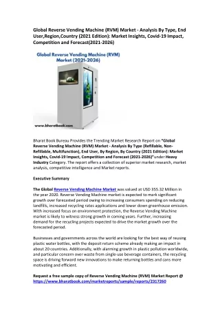 global reverse vending machine rvm market
