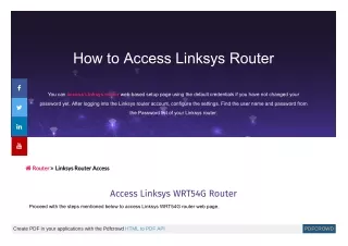how to access linksys router