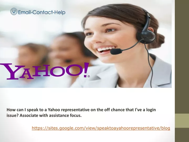 how can i speak to a yahoo representative