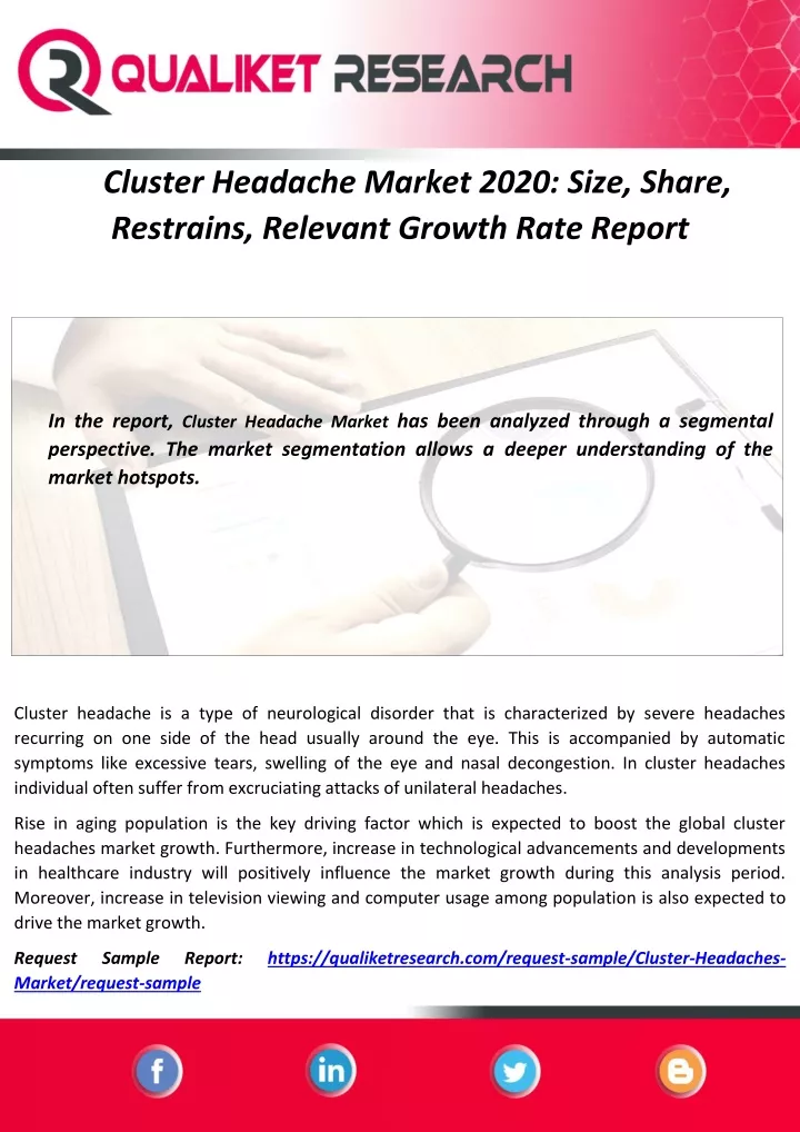 cluster headache market 2020 size share restrains