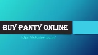 Buy panty online