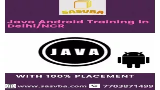 Java Android Training In Delhi/NCR