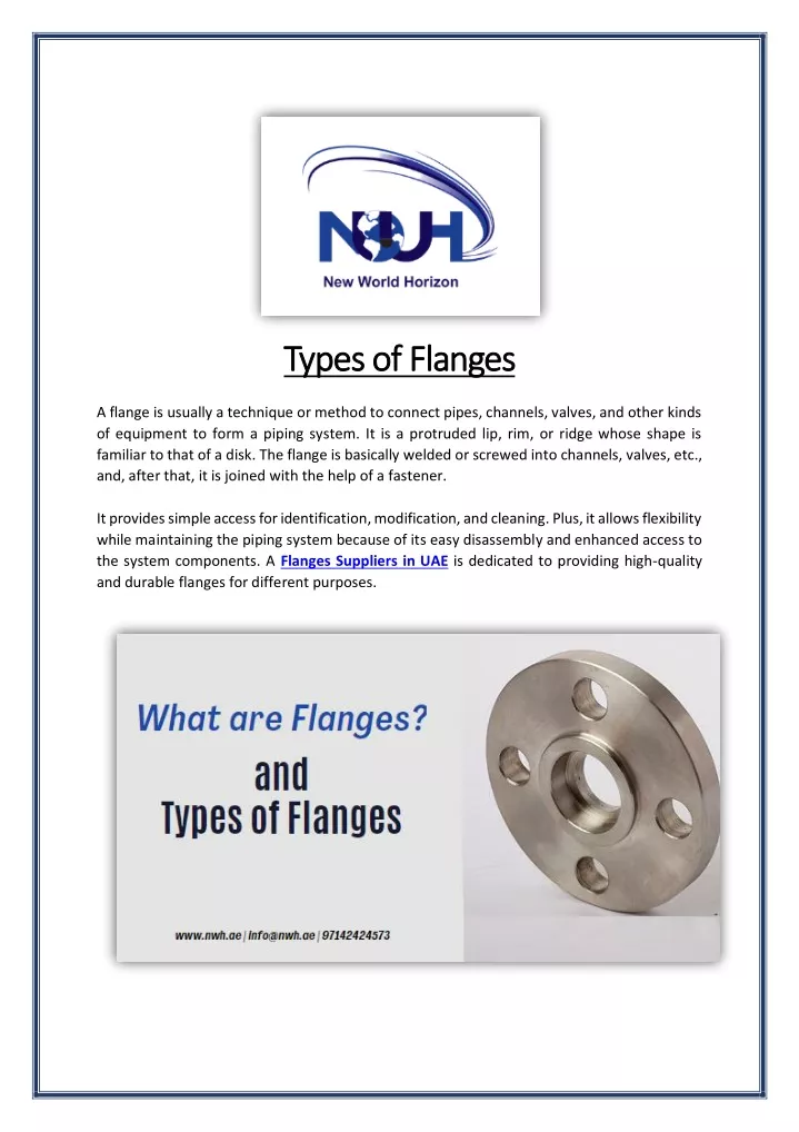types of flanges types of flanges
