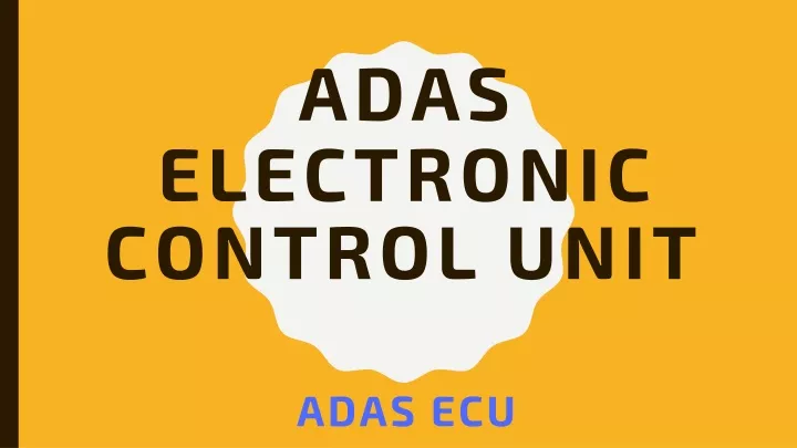 adas electronic control unit