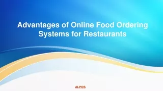 Advantages of Online Food Ordering Systems for Restaurants