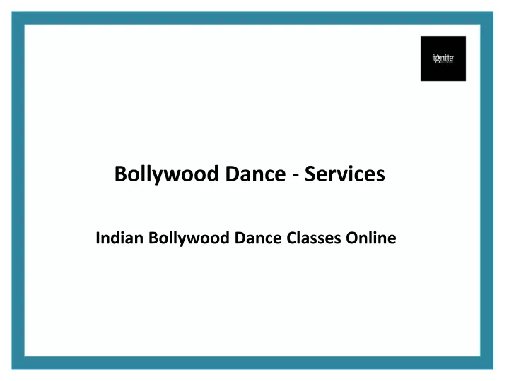 bollywood dance services