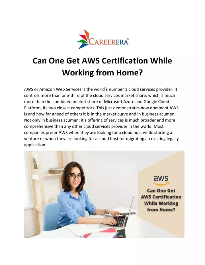 can one get aws certification while working from