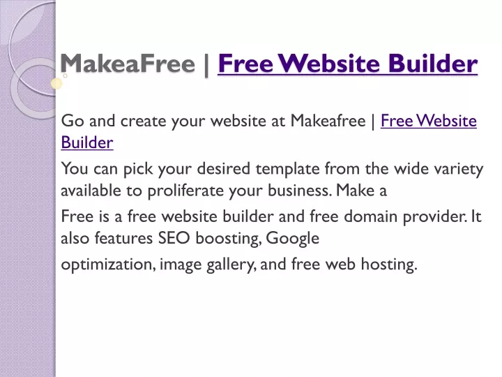 makeafree free website builder