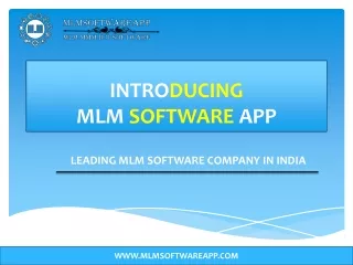 Leading MLM Software Company in India | MLM Software App
