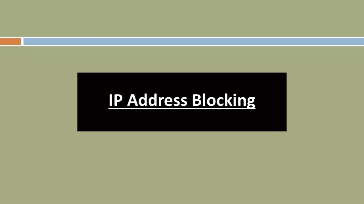 ip address blocking
