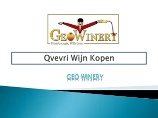 Qvevri Wijn Kopen | Geo Winery