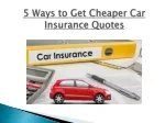 Ppt - Tips To Have Cheaper Car Insurance Premiums Powerpoint 