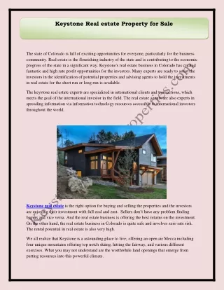 Affordable Keystone real estate property | Slifer Smith & Frampton Real Estate