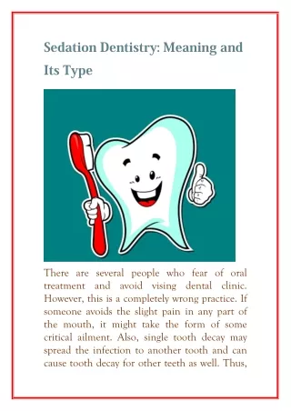 sedation dentistry meaning and