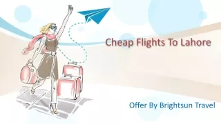 Best Offers On Lahore Flights